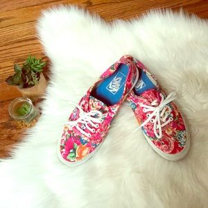 Pink Floral Paisley Vans